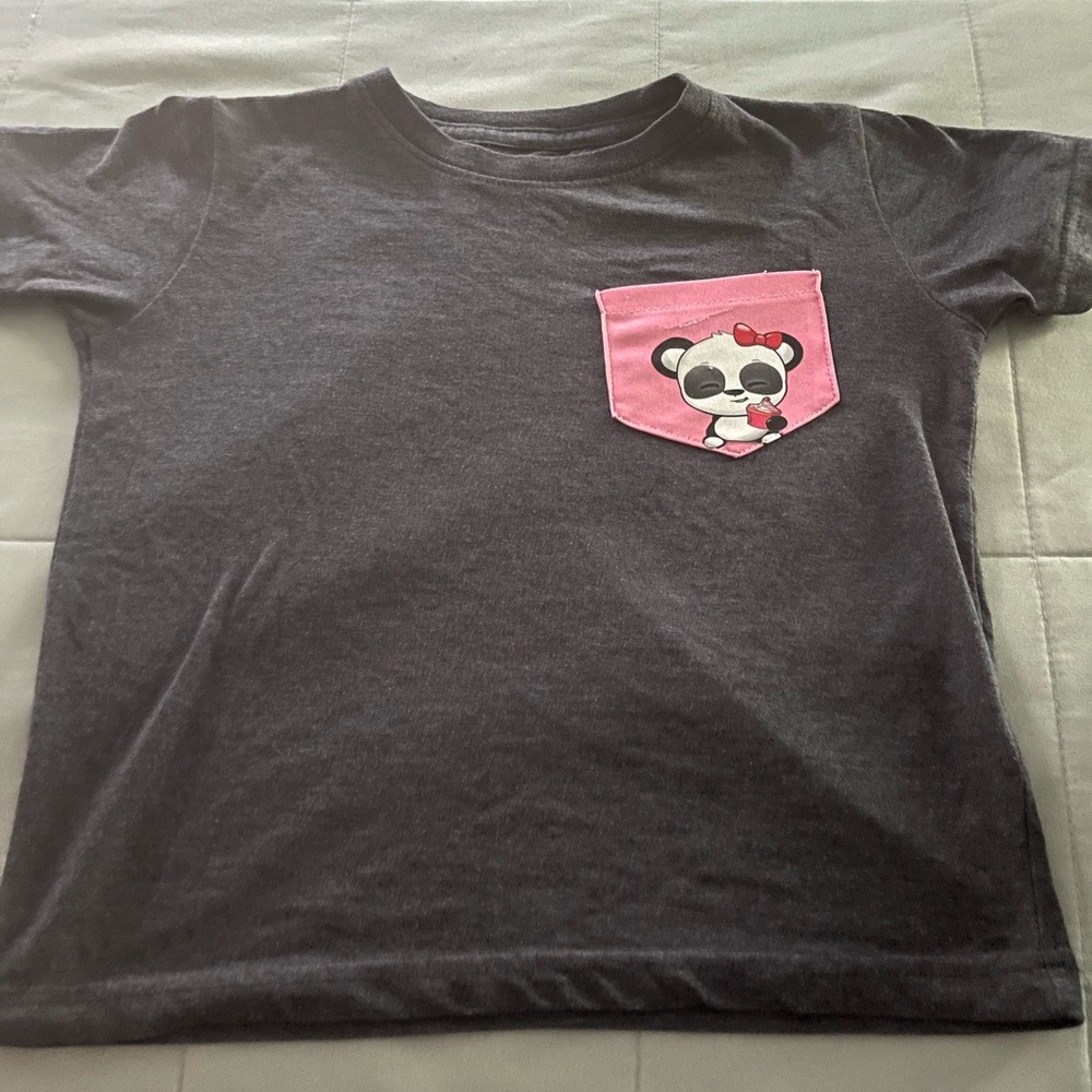 Girls| Panda Pocket T Shirt